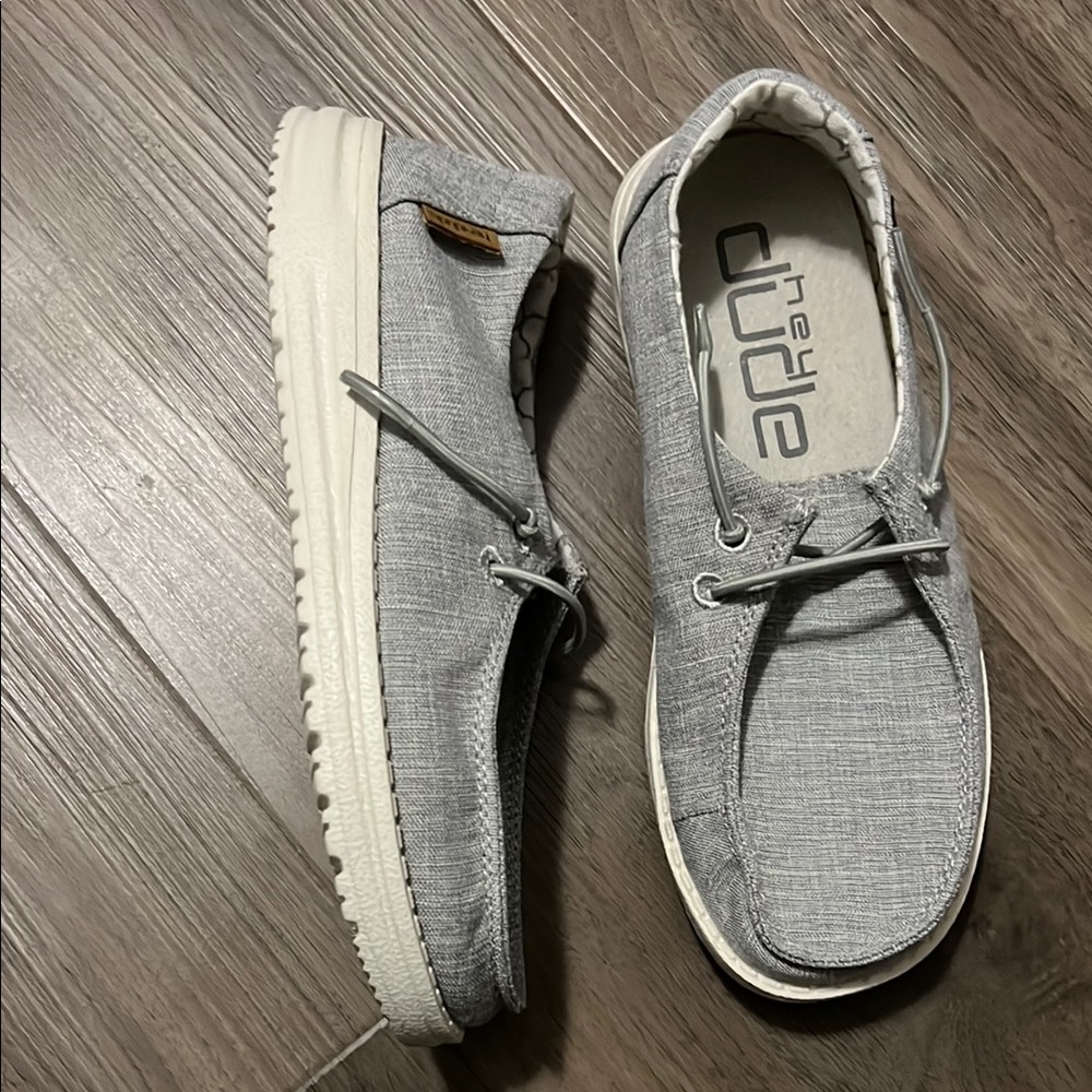 Hey Dude Gray Loafers Slip-Ons Casual